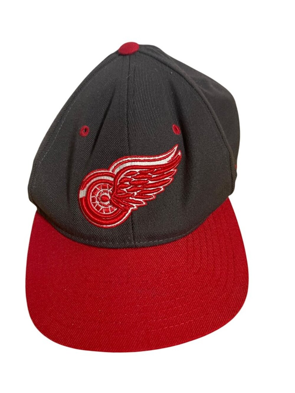 Zephyr Detroit Red Wings NHL Snapback Hat Gray/Red Adjustable Polyester